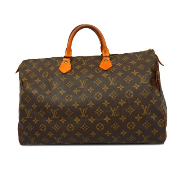 1240001050330 1 Louis Vuitton Monogram Speedy 40 Handbag Brown