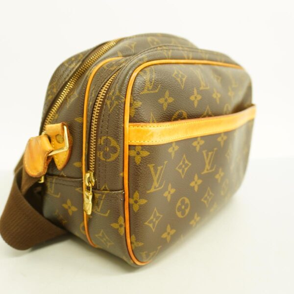 1240001050339 2 Louis Vuitton Monogram Reporter PM Shoulder Bag Brown