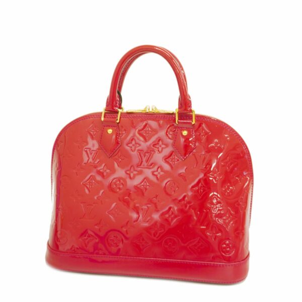 1240001050341 1 Louis Vuitton Vernis Alma PM Handbag Rose Andien