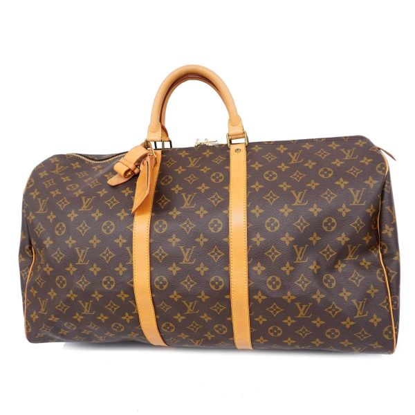 1240001050344 1 Louis Vuitton Keepall 55 Monogram Bag Brown