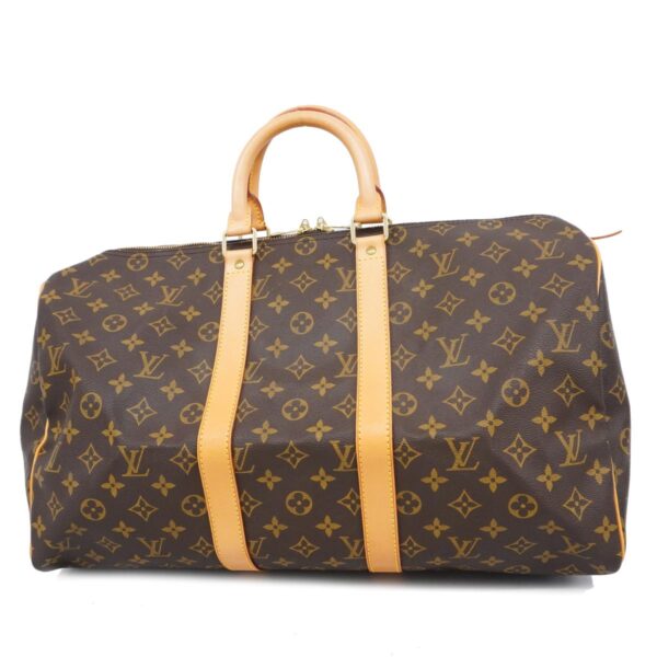 1240001050468 1 Louis Vuitton Monogram Keepall 45 Bag Brown