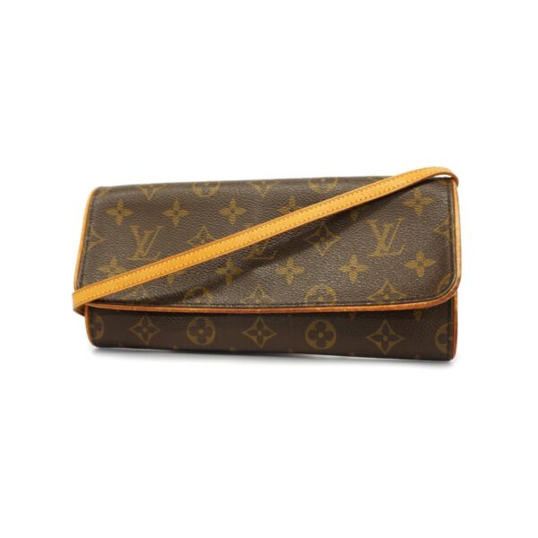 1240001050514 1 Louis Vuitton Monogram Pochette Twin GM Shoulder Bag Brown