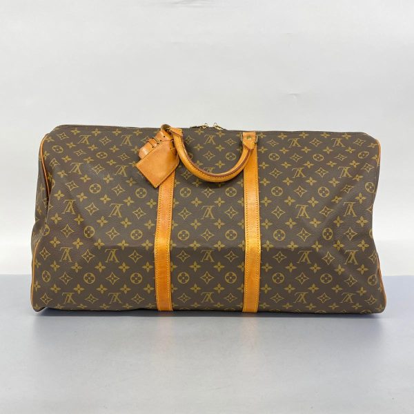 1240001050541 12 Louis Vuitton Keepall 60 Monogram Bag Brown