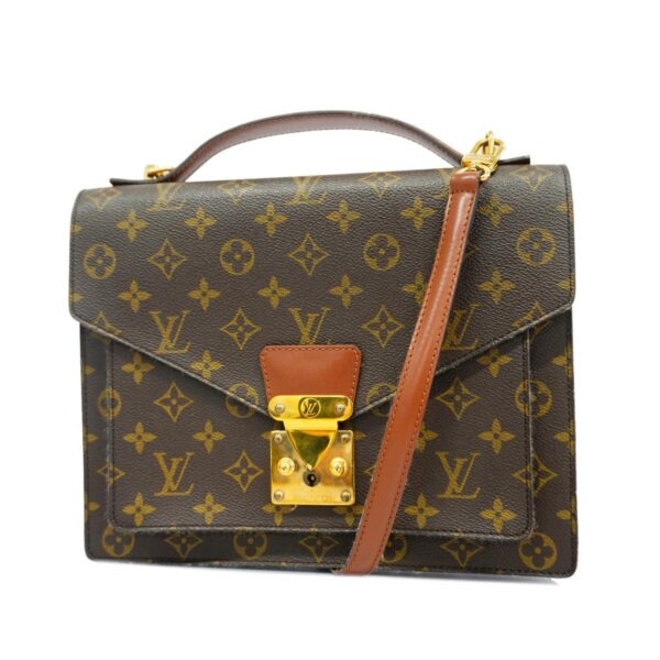 1240001050553 1 Louis Vuitton Monogram Monceau 28 2way Bag Brown