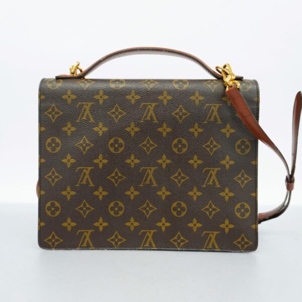 1240001050553 17 Louis Vuitton Monogram Monceau 28 2way Bag Brown