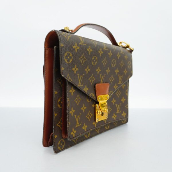 1240001050553 2 Louis Vuitton Monogram Monceau 28 2way Bag Brown