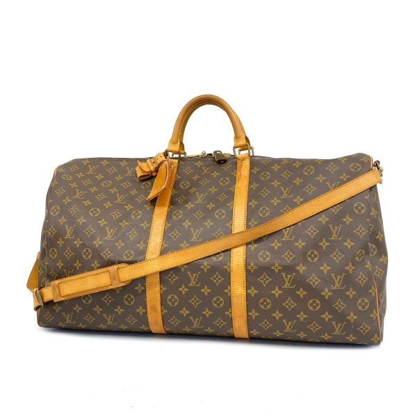 1240001050610 1 Louis Vuitton Keepall Bandouliere 60 Monogram Bag Brown