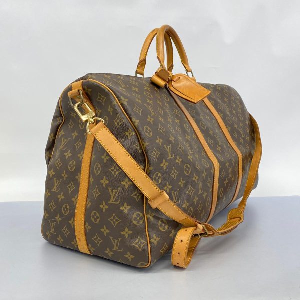 1240001050610 2 Louis Vuitton Keepall Bandouliere 60 Monogram Bag Brown