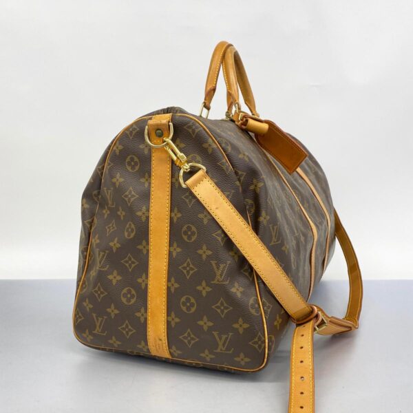 1240001050611 2 1 Louis Vuitton Monogram Keepall Bandouliere 55 Bag Brown