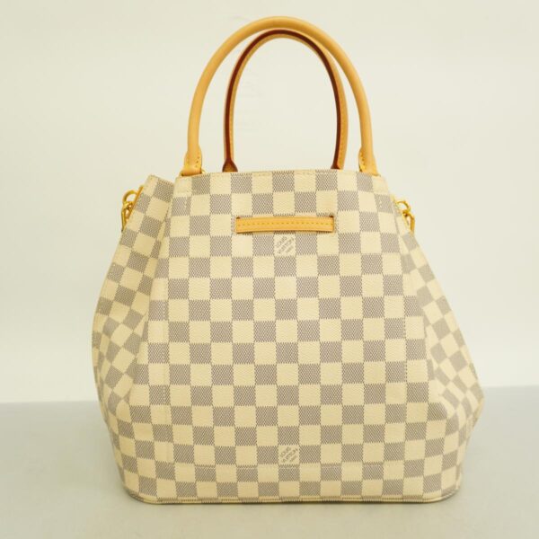 1240001050647 14 Louis Vuitton Damier Azur Girolatta 2way Bag White Rose Ballerine