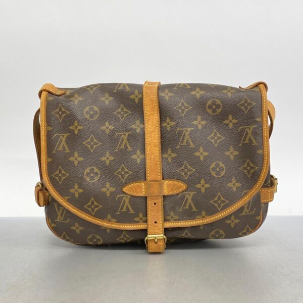 1240001050731 15 Louis Vuitton Monogram Saumur 30 Shoulder Bag Brown