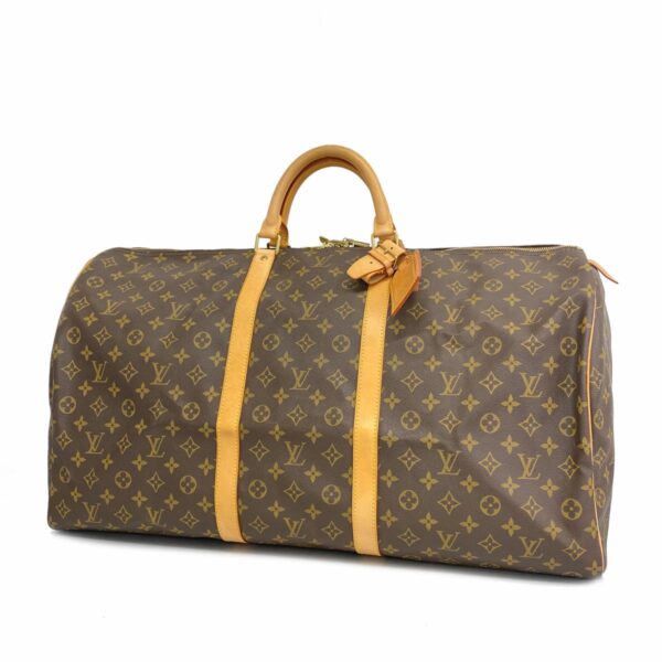 1240001050733 1 Louis Vuitton Monogram Keepall 60 Bag Brown