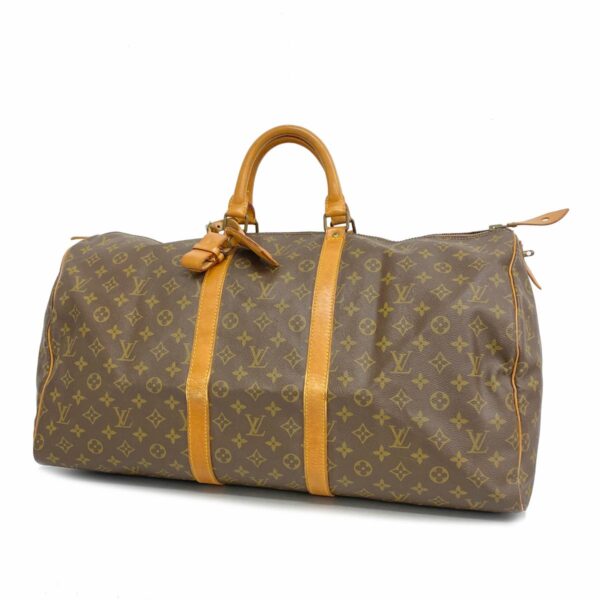 1240001050734 1 Louis Vuitton Monogram Keepall 55 Bag Brown