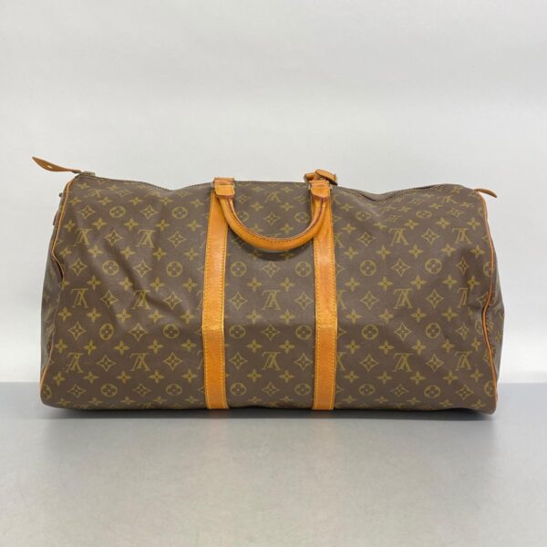 1240001050734 15 Louis Vuitton Monogram Keepall 55 Bag Brown