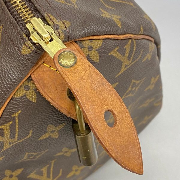 1240001050767 11 Louis Vuitton Speedy 30 Monogram Handbag Brown