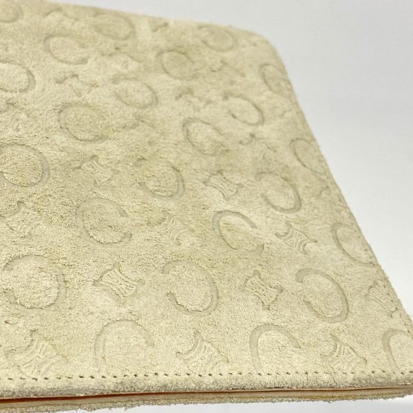 1240001050796 10 Celine C Macadam Suede Shoulder Wallet Beige