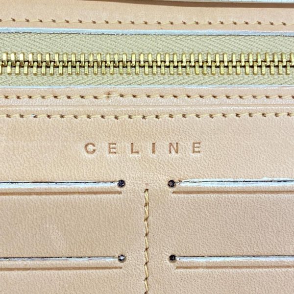 1240001050796 5 Celine C Macadam Suede Shoulder Wallet Beige