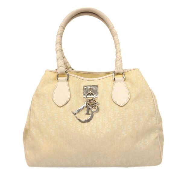 1240001050813 1 Christian Dior Trotter Nylon Tote Bag Ivory