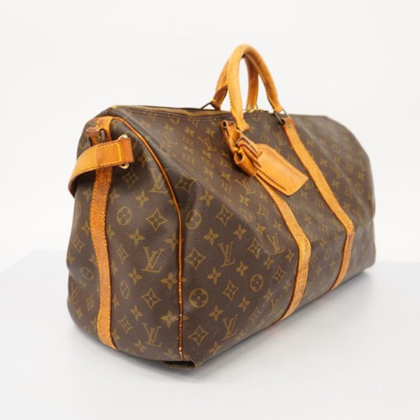 1240001050816 2 Louis Vuitton Keepall Bandouliere 50 Monogram Bag Brown