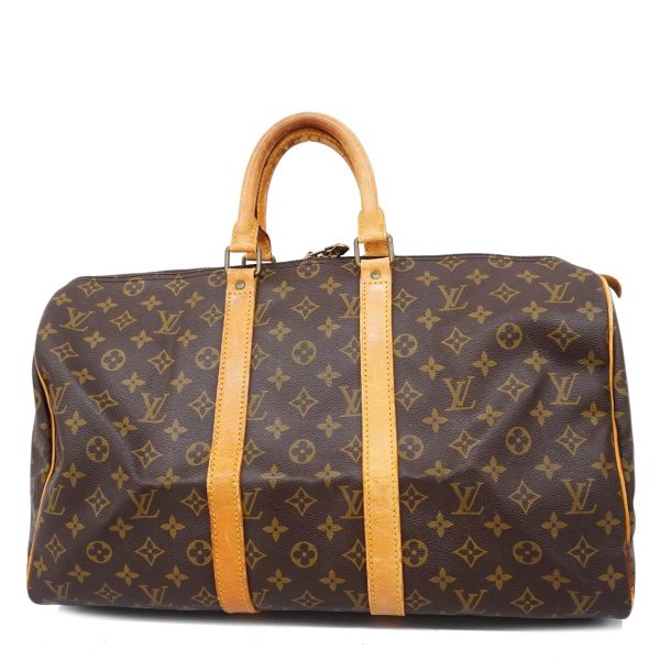 1240001050876 1 Louis Vuitton Keepall 45 Monogram Bag Brown