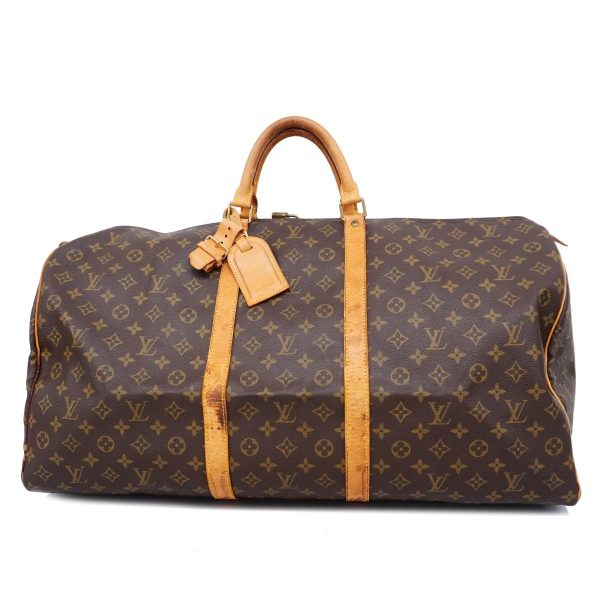 1240001050877 1 Louis Vuitton Keepall 60 Monogram Bag Brown