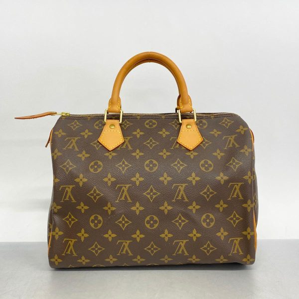 1240001050909 13 Louis Vuitton Speedy 30 Monogram Handbag Brown