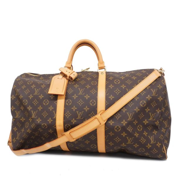 1240001050952 1 Louis Vuitton Keepall Bandouliere 55 Monogram Bag Brown