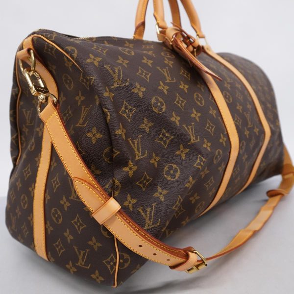 1240001050952 2 Louis Vuitton Keepall Bandouliere 55 Monogram Bag Brown