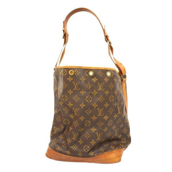 1240001051017 1 Louis Vuitton Noe Monogram Shoulder Bag Brown