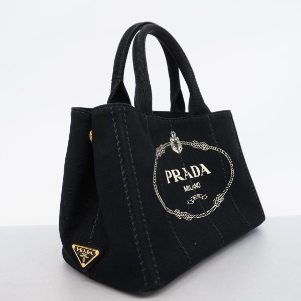 1240001051073 2 Prada Canapa Tote Bag Black