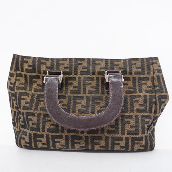 1240001051074 13 Fendi Zucca Nylon Handbag Brown