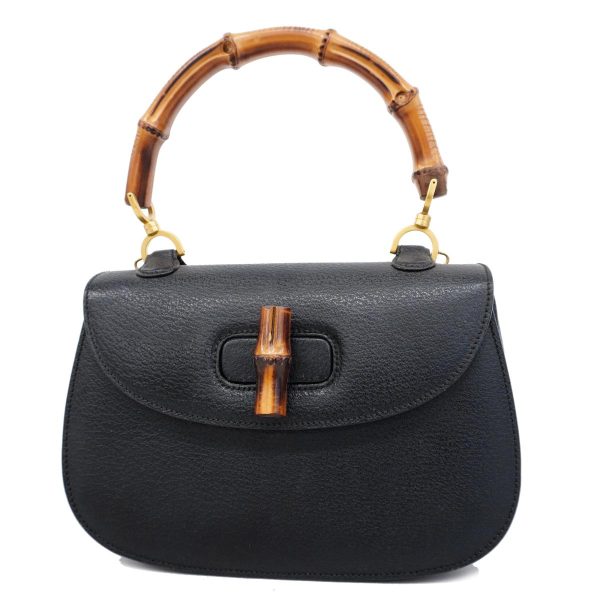 1240001051076 1 Gucci Bamboo Handbag Black