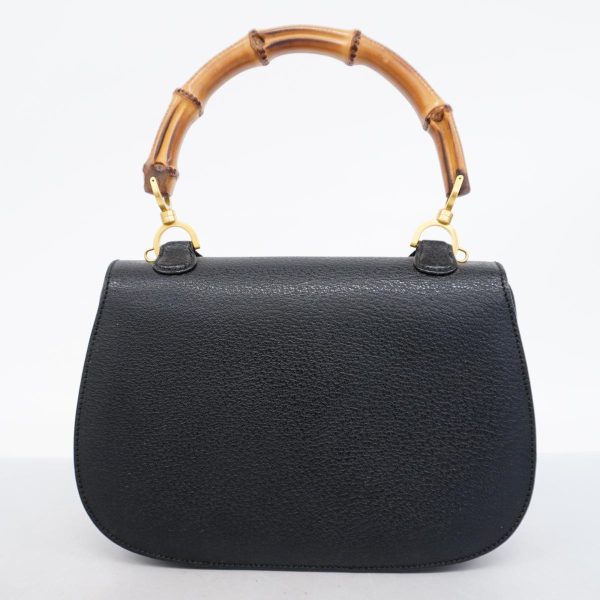 1240001051076 17 Gucci Bamboo Handbag Black