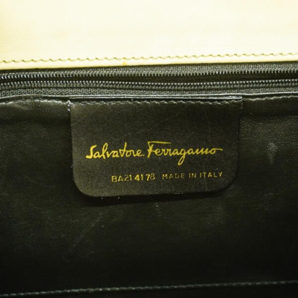 1240001051086 5 Salvatore Ferragamo Vara Suede Handbag Black Green