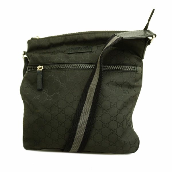 1240001051103 1 Gucci Gg Nylon Shoulder Bag Black