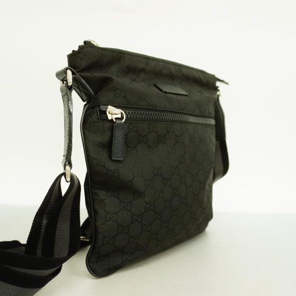 1240001051103 2 Gucci Gg Nylon Shoulder Bag Black