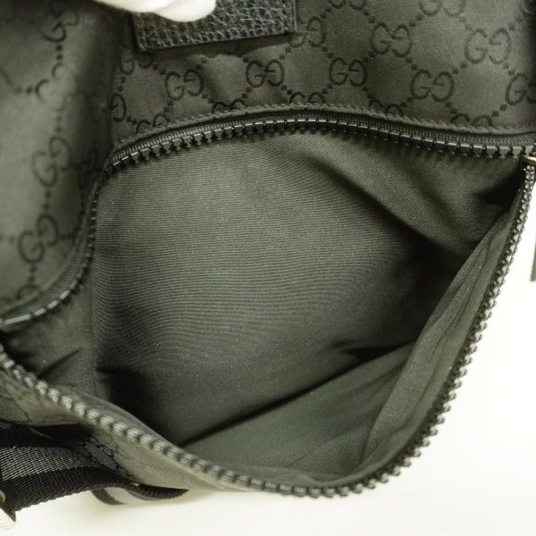 1240001051103 8 Gucci Gg Nylon Shoulder Bag Black