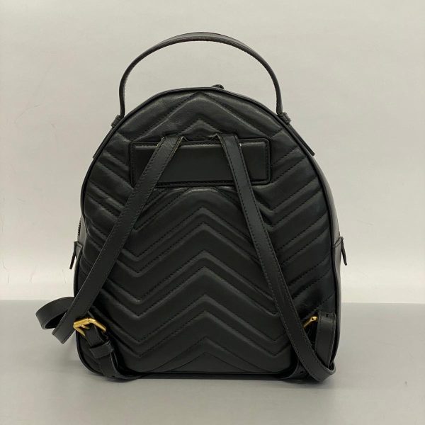 1240001051113 16 Gucci Gg Marmont Rucksack Black