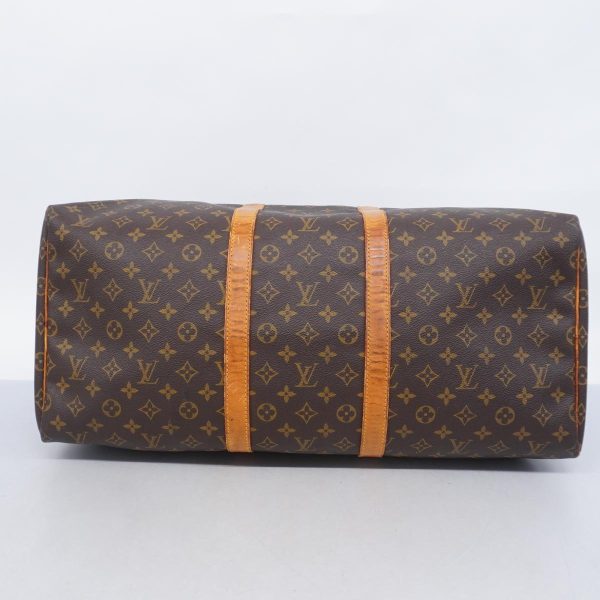 1240001051128 3 Louis Vuitton Keepall 55 Monogram Bag Brown