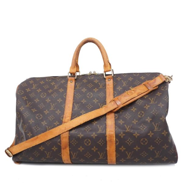 1240001051129 1 Louis Vuitton Keepall Bandouliere 50 Monogram Bag Brown