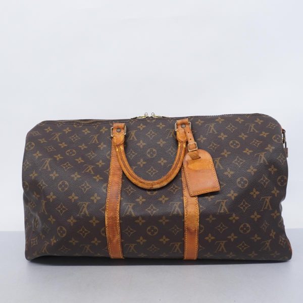 1240001051129 18 Louis Vuitton Keepall Bandouliere 50 Monogram Bag Brown