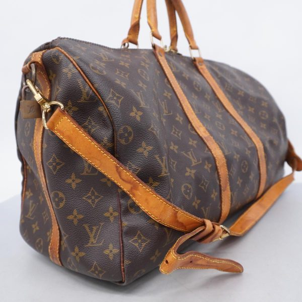 1240001051129 2 Louis Vuitton Keepall Bandouliere 50 Monogram Bag Brown