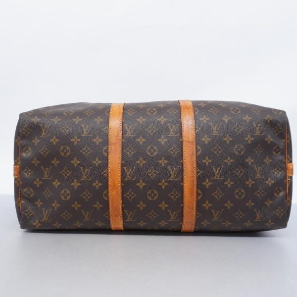 1240001051129 3 Louis Vuitton Keepall Bandouliere 50 Monogram Bag Brown