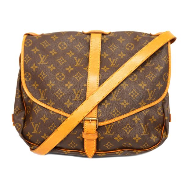 1240001051131 1 Louis Vuitton Saumur 35 Monogram Shoulder Bag Brown