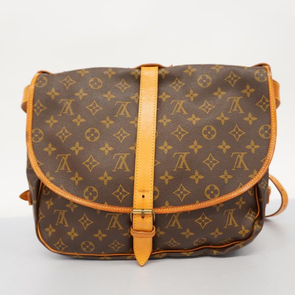 1240001051131 15 Louis Vuitton Saumur 35 Monogram Shoulder Bag Brown