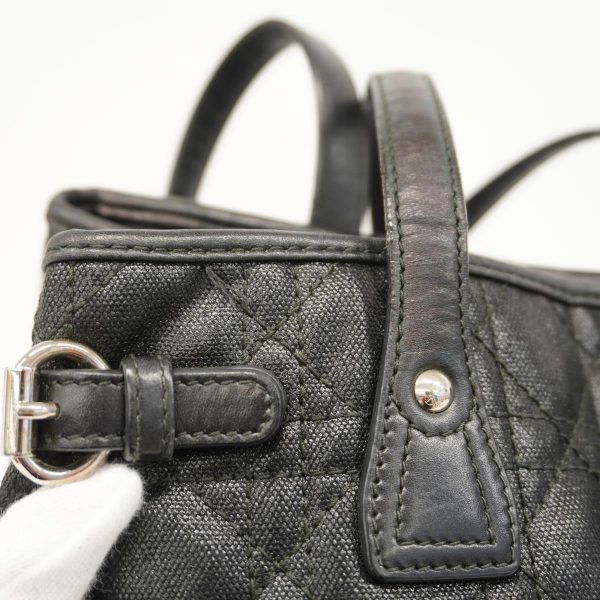 1240001051136 8 Christian Dior Panarea Cannage Tote Bag Black