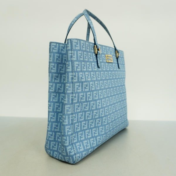 1240001051155 2 Fendi Zucchino Tote Bag Blue