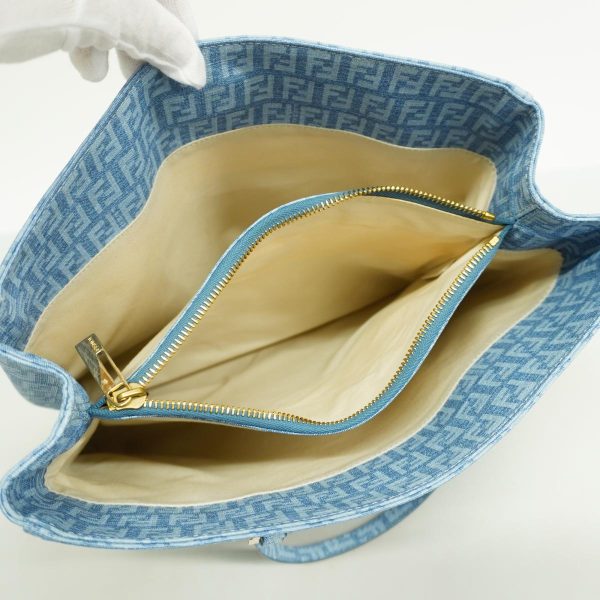 1240001051155 4 Fendi Zucchino Tote Bag Blue