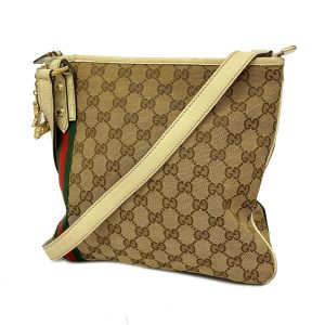 1240001051161 1 Gucci Horsebit Shoulder Bag GG Supreme Canvas White