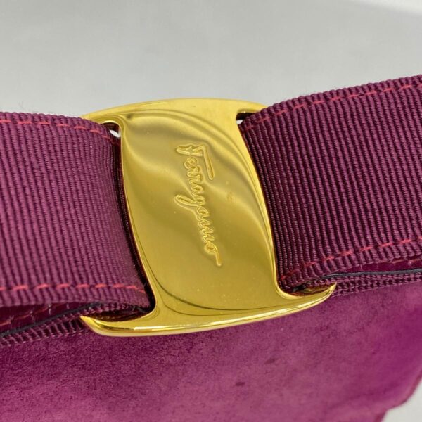 1240001051181 11 Salvatore Ferragamo Vara Suede 2WAY Bag Purple